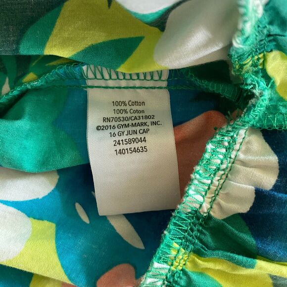 Gymboree Tropical Print Poplin Tank Girls' 7 - Picture 10 of 11